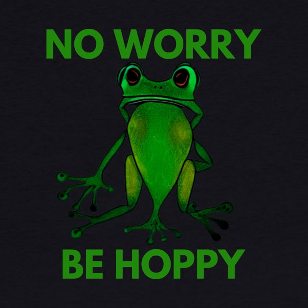 Frog No Worry Be Hoppy by divawaddle